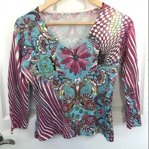 Alberto Makali long sleeve beaded top 2/30